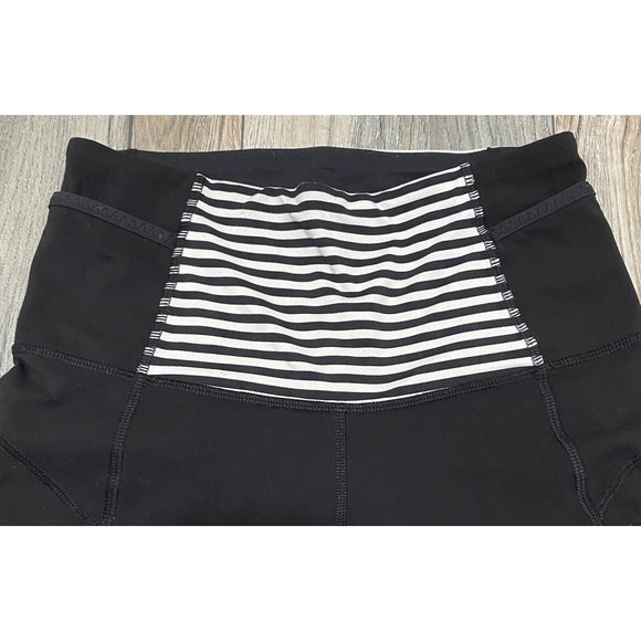 Lululemon Run Ice Queen Flare Pants Black White Stripe Size 4 - Picture 10 of 12